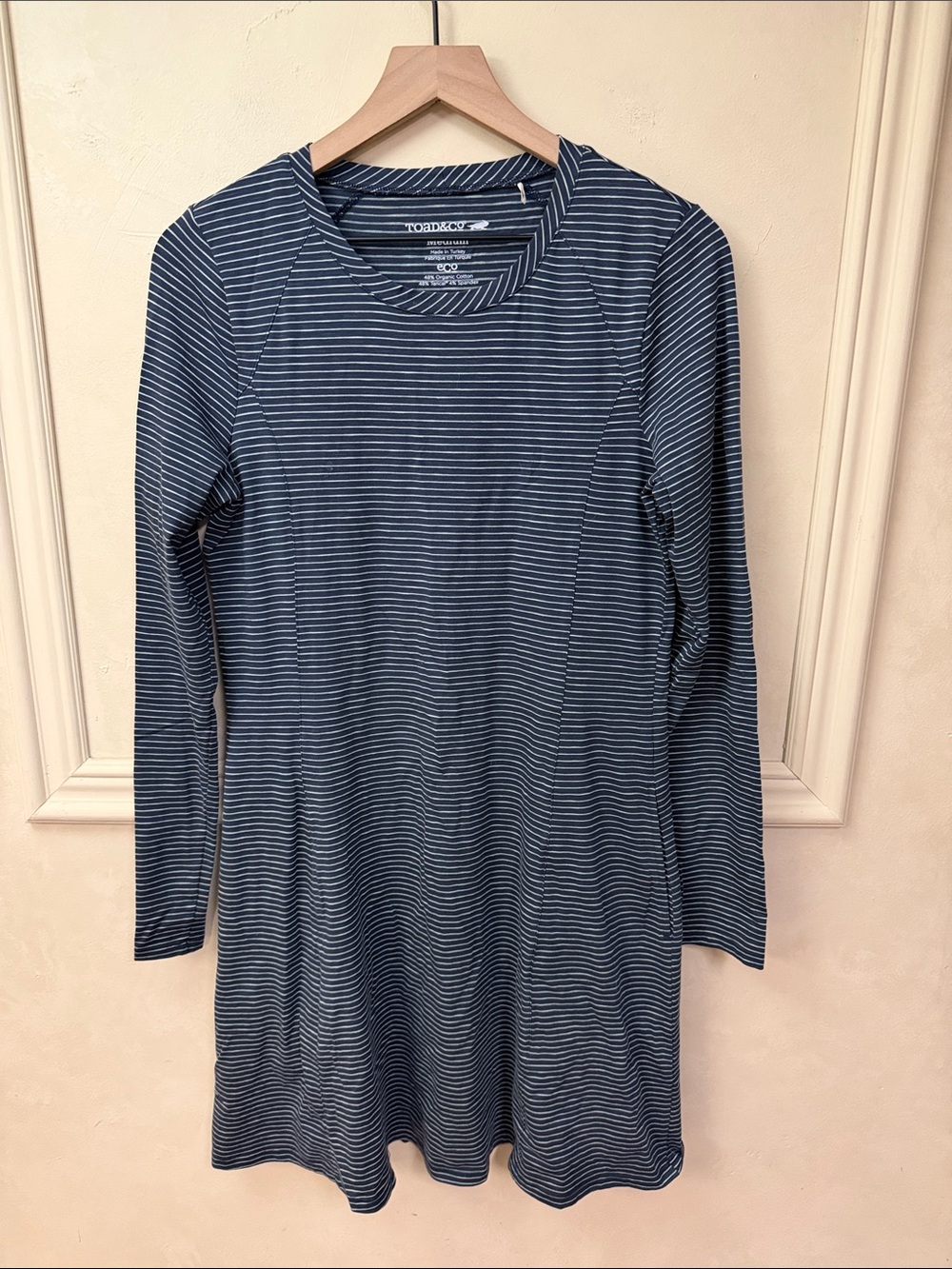 Toad & Co Long Sleeve Striped Windmere Dress Medium